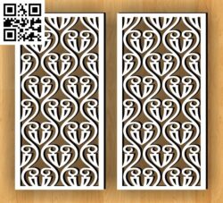 Design pattern panel screen D G000391 file cdr and dxf free vector download for CNC cut