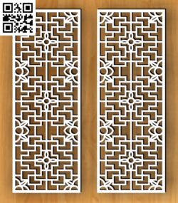 Design pattern panel screen D G0000408 file cdr and dxf free vector download for CNC cut