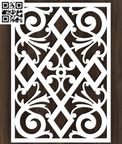 Design pattern panel screen G0000500 file cdr and dxf free vector download for CNC cut