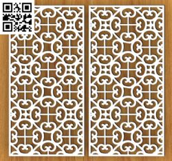 Design pattern panel screen E G0000409 file cdr and dxf free vector download for CNC cut