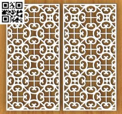 Design pattern panel screen E G0000409 file cdr and dxf free vector download for CNC cut