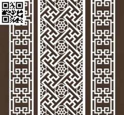 Design pattern panel screen G0000501 file cdr and dxf free vector download for CNC cut