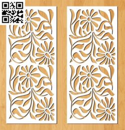 Design pattern panel screen G0000502 file cdr and dxf free vector download for CNC cut