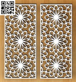 Design pattern panel screen J G000402 file cdr and dxf free vector download for CNC cut