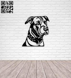 Dog wall decor E0016429 file pdf free vector download for Laser cut Plasma