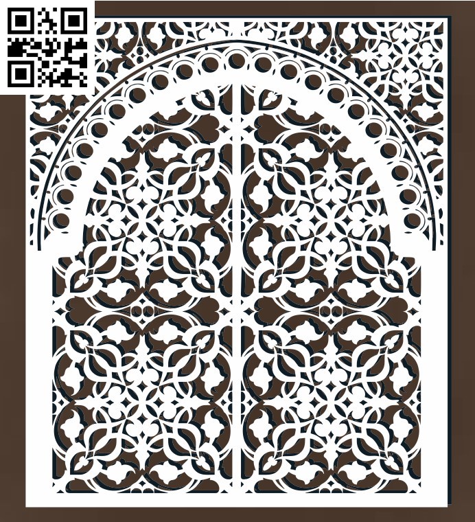 Door design G0000379 file cdr and dxf free vector download for CNC cut
