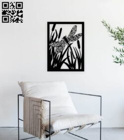 Dragonfly wall decor E0016391 file cdr and dxf free vector download for laser cut plasma