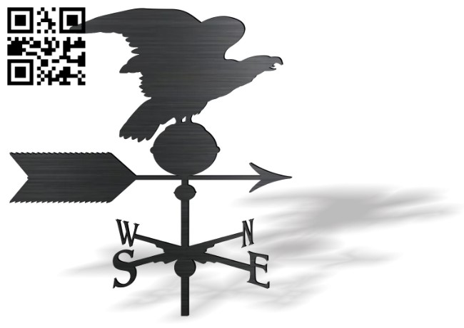 Eagle weather vane E0016516 file pdf free vector download for laser cut plasma