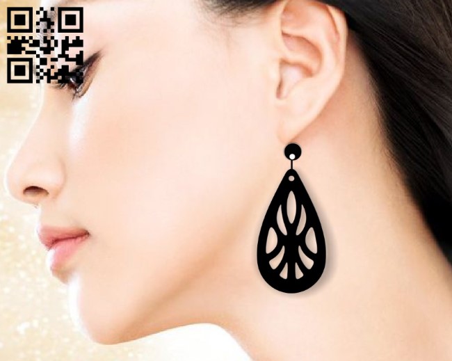 Earring E0016471 file pdf free vector download for laser cut plasma