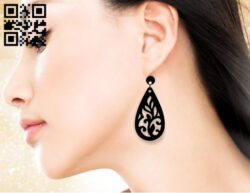 Earring E0016472 file pdf free vector download for laser cut plasma