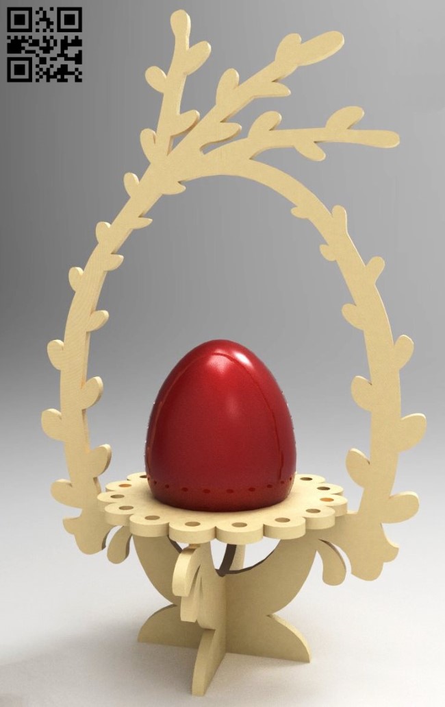 Easter egg stand E0016512 file pdf free vector download for laser cut