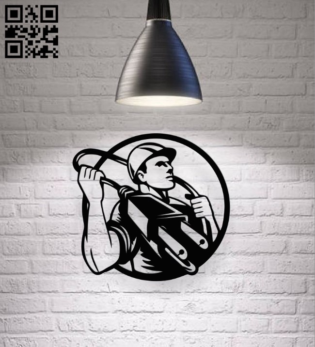 Electrician E0016599 file pd free vector download for laser cut plasma