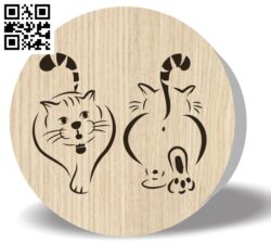 Fat Cat G0000358 file cdr and dxf free vector download for CNC cut