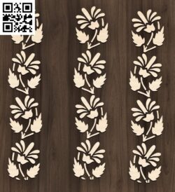 Flower Border G0000471 file cdr and dxf free vector download for CNC cut