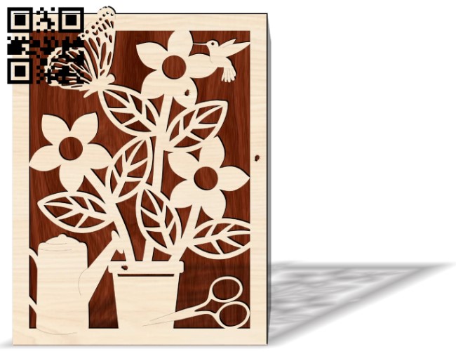 Flower E0016392 file cdr and dxf free vector download for laser cut