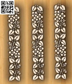 Flower border vector idies G0000475 file cdr and dxf free vector download for CNC cut