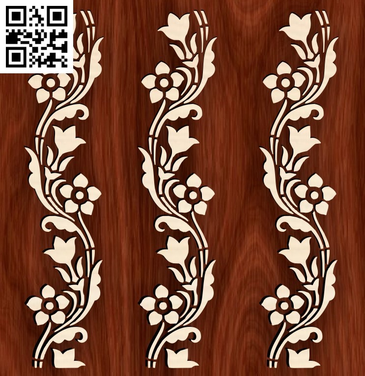 Flowers and decorative pattern