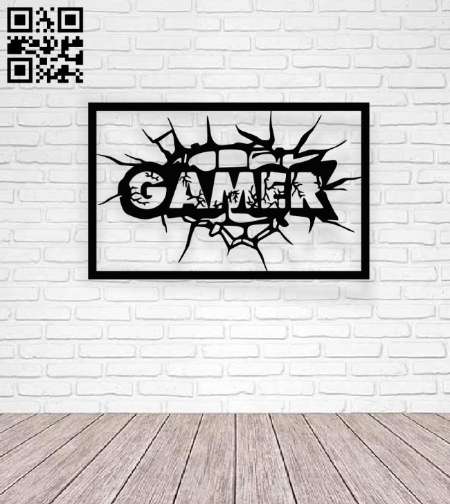 GAMER DXF CDR Vector Files DXF Files Of Plasma Laser Cut Router Wall Decor 