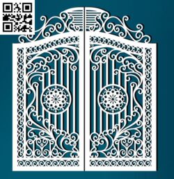 Gate Design G0000259 file cdr and dxf free vector download for CNC cut