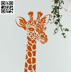 Giraffe head G0000345 file cdr and dxf free vector download for CNC cut