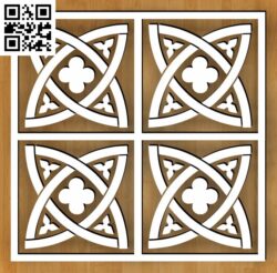 Gothic Tile G0000231 file cdr and dxf free vector download for CNC cut