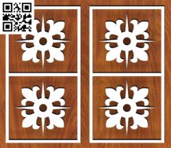 Grille Pattern Design Flower Patel G0000216 file cdr and dxf free vector download for CNC cut