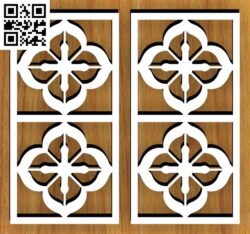 Grille Pattern Flower A G0000214 file cdr and dxf free vector download for CNC cut