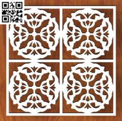 Grille Pattern Flower B G0000215 file cdr and dxf free vector download for CNC cut
