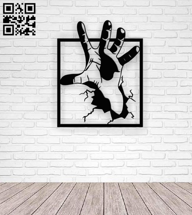 Hand from the ground E0016558 file pdf free vector download for laser cut plasma