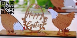 Happy Easter E0016496 file pdf free vector download for laser cut