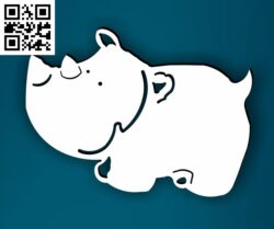 Hippo Cartoon G0000236 file cdr and dxf free vector download for CNC cut
