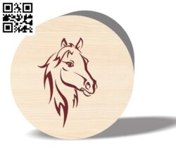 Horse Stencil G0000432 file cdr and dxf free vector download for CNC cut