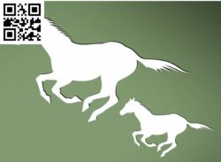 Horse jumping G0000369 file cdr and dxf free vector download for CNC cut