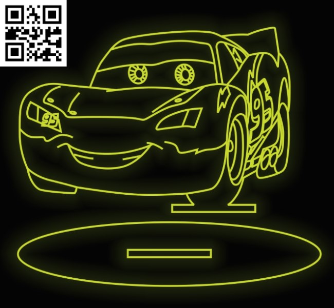 Illusion led lamp Car E0016458 file pdf free vector download for laser engraving machine