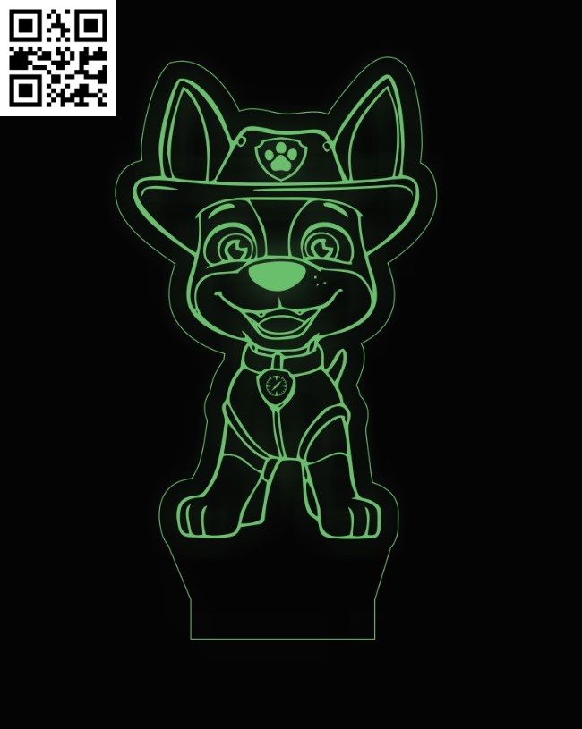 Illusion led lamp Tracker Apollo E0016419 file cdr and dxf free vector download for laser engraving machine