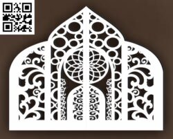 Iron gate with arabic motifs G0000293 file cdr and dxf free vector download for CNC cut