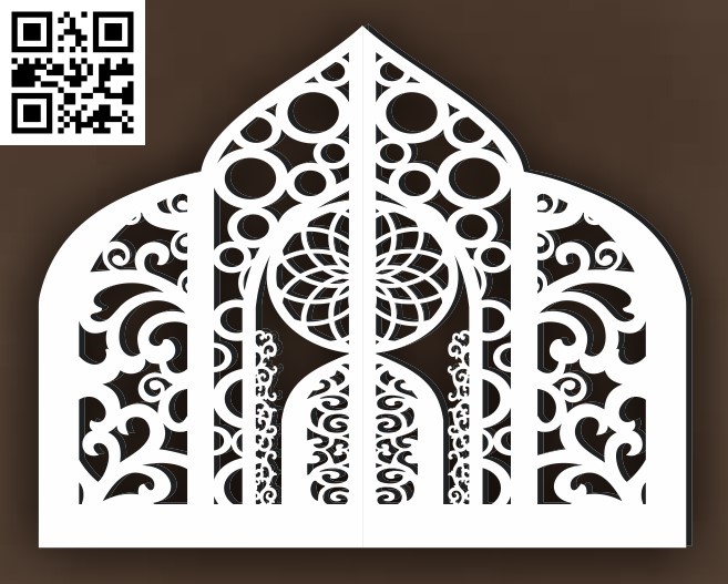 Iron gate with arabic motifs