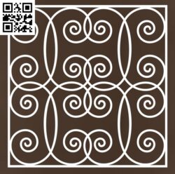 Ironwork Grilles Design G0000184 file cdr and dxf free vector download for CNC cut