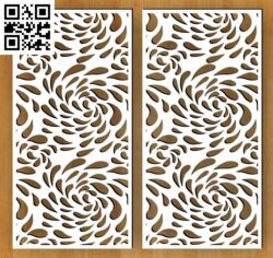 Laser Cut Screen Pattern G0000275 file cdr and dxf free vector download for CNC cut