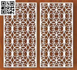 Laser Cut Vector Panel Seamless E G000204 file cdr and dxf free vector download for CNC cut