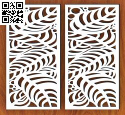 Leaf pattern G0000380 file cdr and dxf free vector download for CNC cut