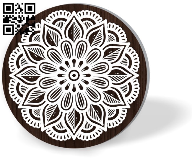 Mandala E0016602 file cdr and dxf free vector download for laser engraving machine
