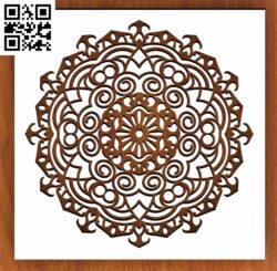 Mandala design drawing vector G0000234 file cdr and dxf free vector download for CNC cut