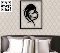 Mother and baby G0000505 file cdr and dxf free vector download for CNC cut