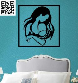 Mother and bayby G0000507 file cdr and dxf free vector download for CNC cut
