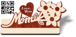 Mother’s day flowers E0016584 file pdf free vector download for laser cut