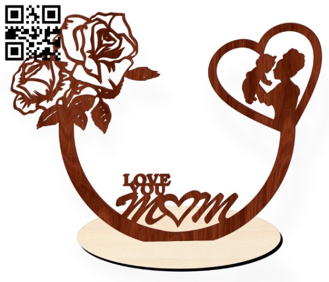 Mothers day statue E0016583 file pdf free vector download for laser cut