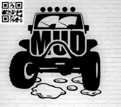 Mud Offroad Sticker G0000445 file cdr and dxf free vector download for CNC cut
