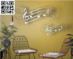 Music notes icon  G0000419 file cdr and dxf free vector download for CNC cut