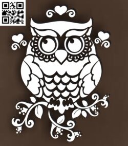 Owl On Branch Silhouette G0000297 file cdr and dxf free vector download for CNC cut